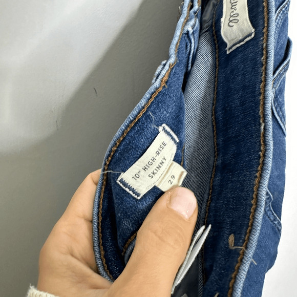 MADEWELL 10" High Rise Skinny Jean womens Bradshaw Wash medium blue MB909 29 - Picture 7 of 9